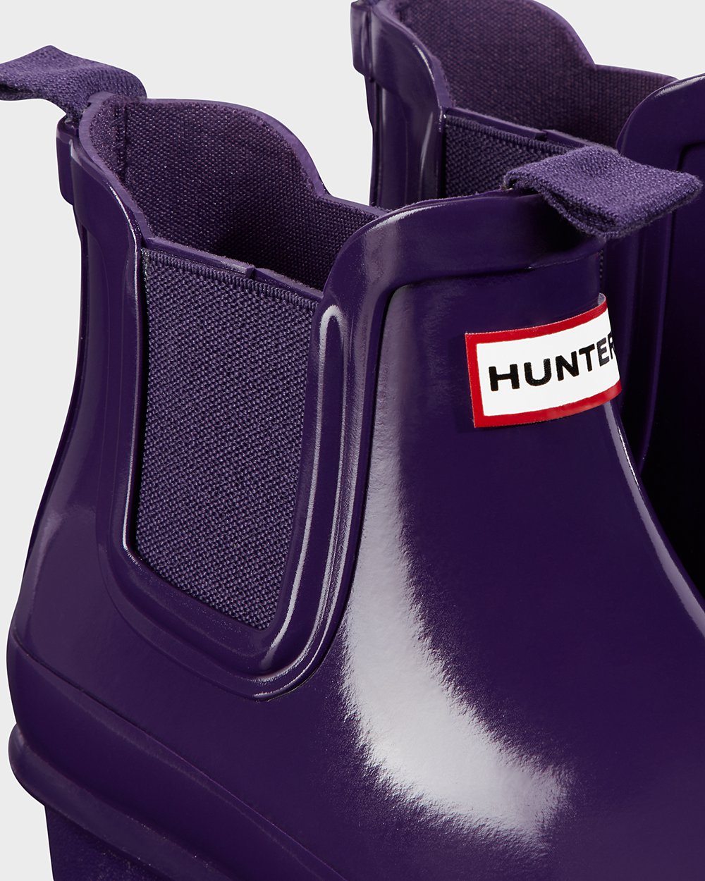 Chelsea Boots Kinderen - Hunter Original Big Gloss - Blauw Paars - 74AYSINHG